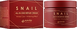 УЦЕНКА Многофункциональный улиточный крем для лица - Eyenlip Snail All In One Repair Cream * — фото N4