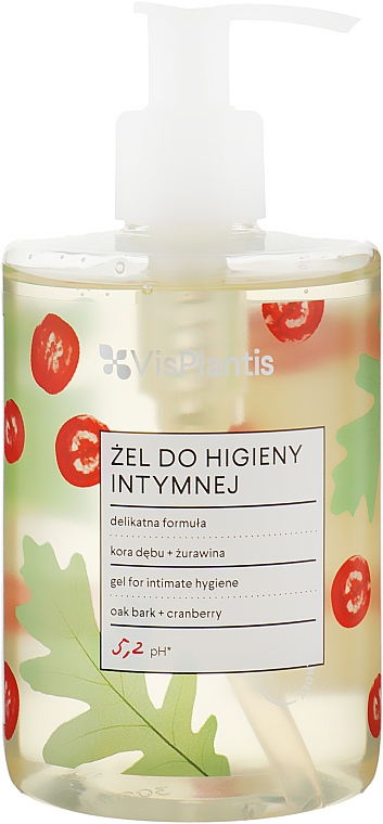 Гель для интимной гигиены с корой дуба и клюквой - Vis Plantis Herbal Vital Care Gel For Intimate Hygiene — фото N1