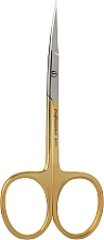 Парфумерія, косметика Ножиці манікюрні НМ-03, вигнуті, золото - Beauty Luxury