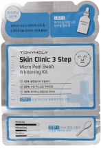 Духи, Парфюмерия, косметика Осветляющий набор для лица "3-шаговый" - Tony Moly Skin Clinic 3 Step Micro Peel Swab Whitening Kit 