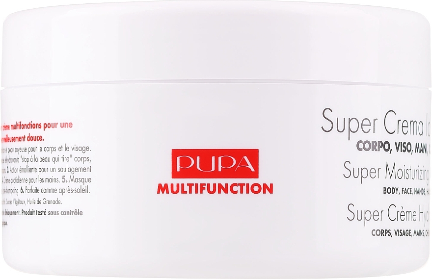 Универсальный увлажняющий крем - Pupa Super Crema Idratante Corpo, Viso, Mani, Capelli — фото N1