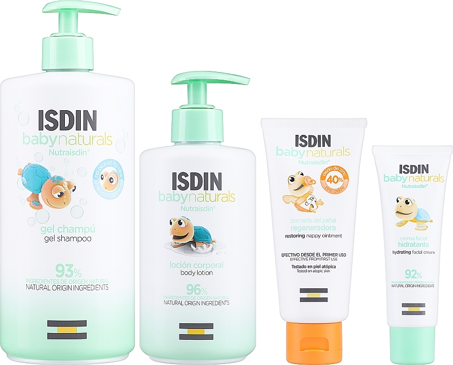 Набор - Isdin Baby Naturals Set (shmp/750ml + b/lot/400ml + f/cr/50ml + ointment/100ml + backpack) — фото N3