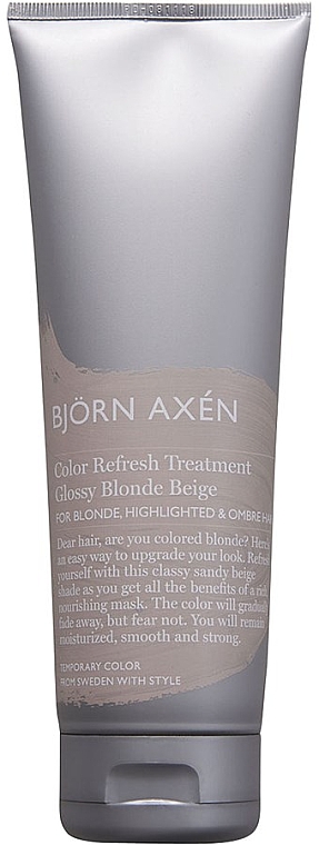 Маска для светлых и русых волос - BjOrn AxEn Color Refresh Treatment Glossy Blonde Beige  — фото N1