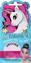 Духи, Парфюмерия, косметика Отшелушивающая маска для лица - Eveline Cosmetics Unicorn Holographic Peel Off Mask Glow Pink Bella