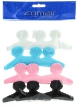 Заколки-крабы пластиковые разноцветные "Fashion Hair", 12 штук - Comair — фото N1