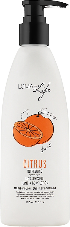 Лосьон для тела "Цитрус" - Loma For Life Citrus Moisturizing Hand & Body Lotion — фото N1