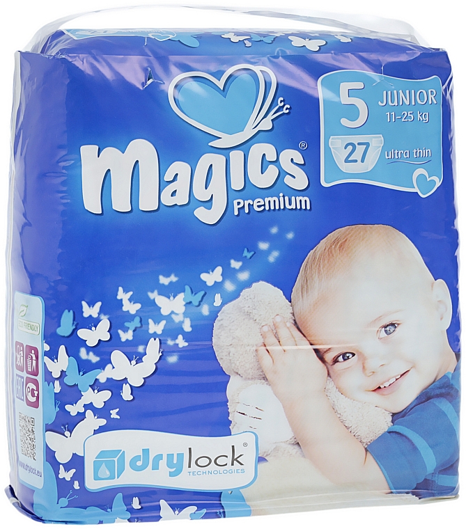 Magics premium. Подгузники Мэджик 5. Подгузники Magics. Памперсы Magics 5. Magics подгузники в синей пачке.