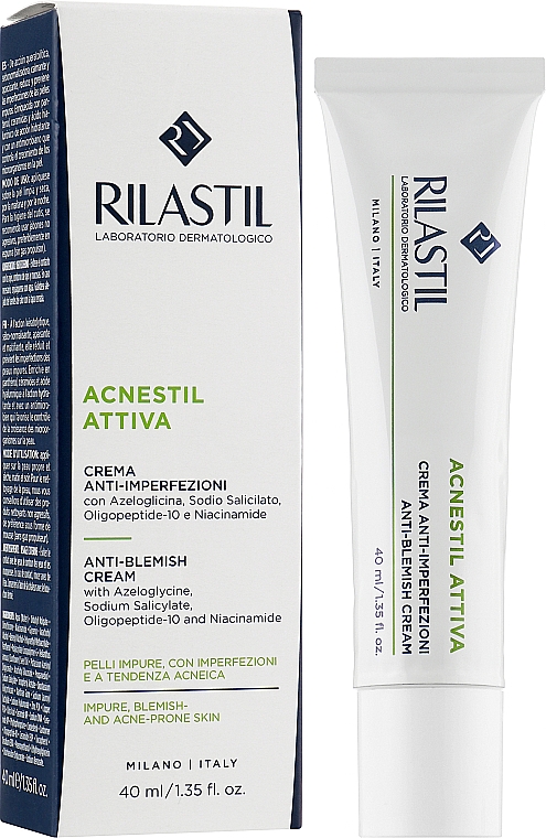 Крем для проблемної шкіри, схильної до акне - Rilastil Acnestil Attiva — фото N2