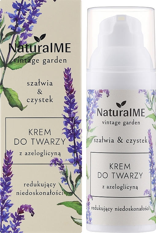 Крем для обличчя з азелогліцином "Шавлія і ладанник" - NaturalME Vintage Garden Sage & Cistus Reducing Imperfections Cream With Azeloglycine — фото N2