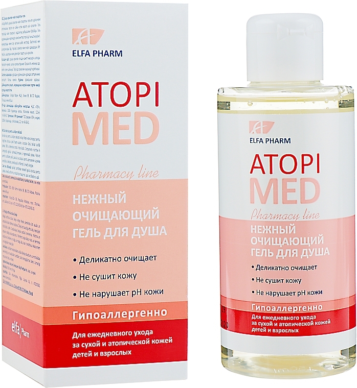 УЦІНКА Ніжний очищувальний гель для душу - Elfa Pharm Atopi Med Shower Gel * — фото N1