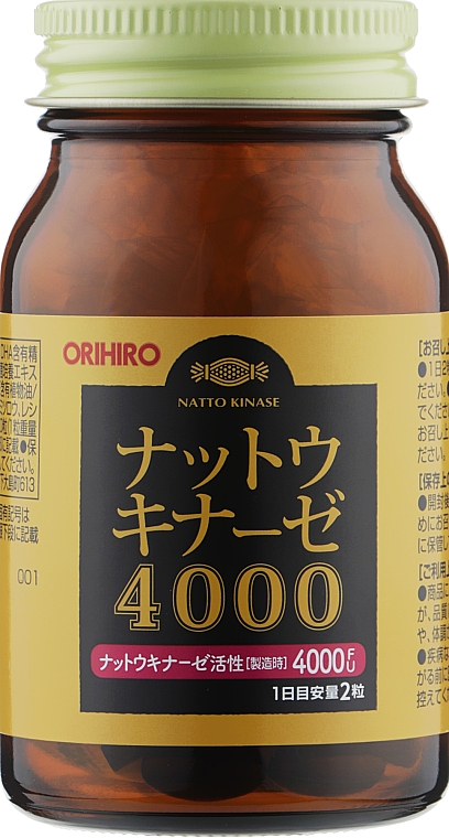 Наттокіназа й омега-3, 4000 мг - Orihiro — фото N1