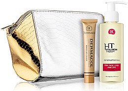 Духи, Парфюмерия, косметика Набор - Dermacol Dermacol 3D Hyaluron Therapy (clean/oil/150ml + foundation/30g + bag)