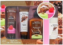 Парфумерія, косметика Набір - Nature de Marseille Caramel (sh/gel 100ml +cr/60ml + balsam 150ml + soap 90g)