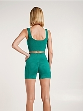 Безшовні шорти в рубчик "SHORTS RIB SHAPE", emerald - Giulia — фото N2