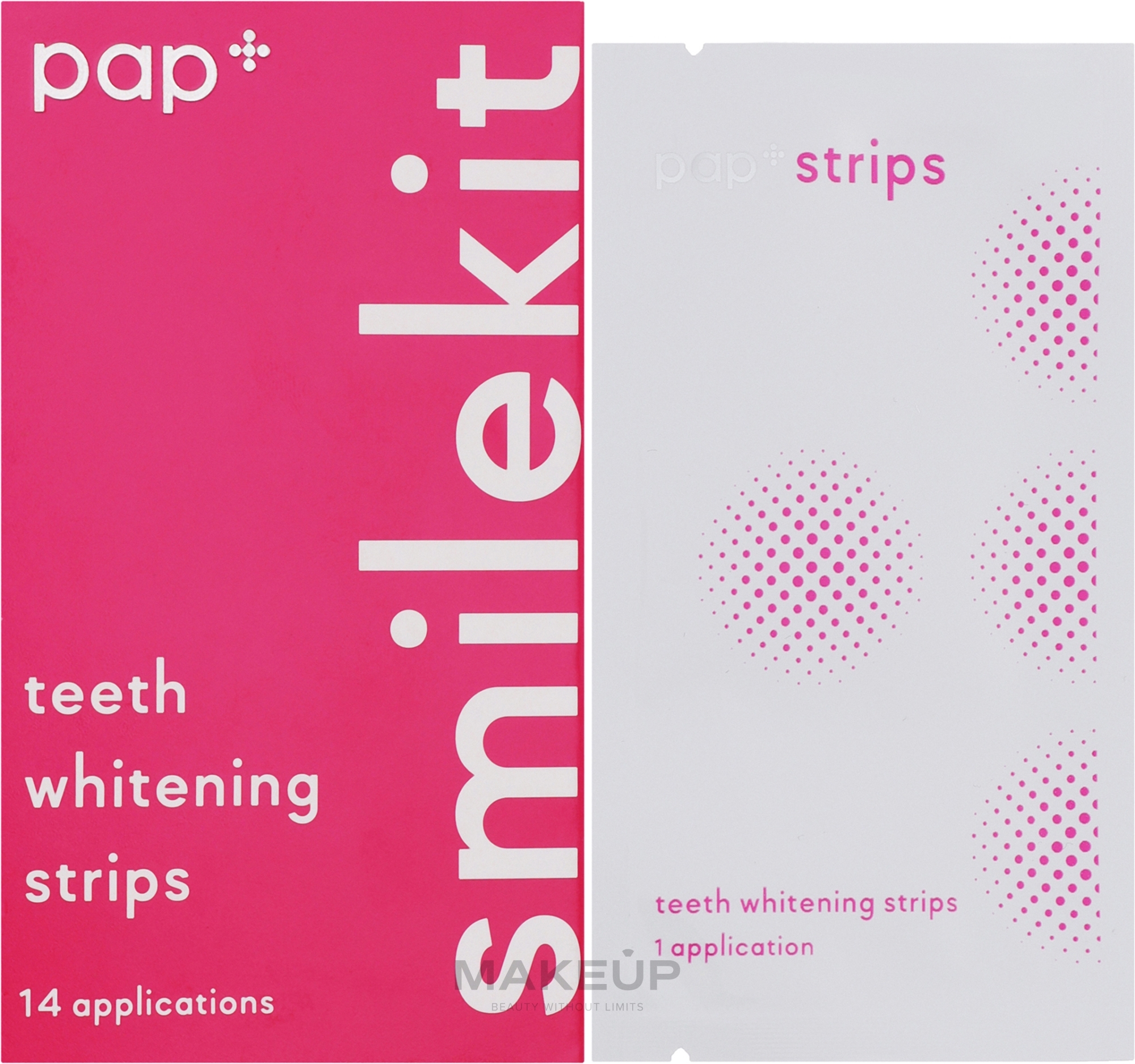 Відбілюючі полоски для зубів - Smilekit PAP+ Teeth Whitening Strips — фото 14шт