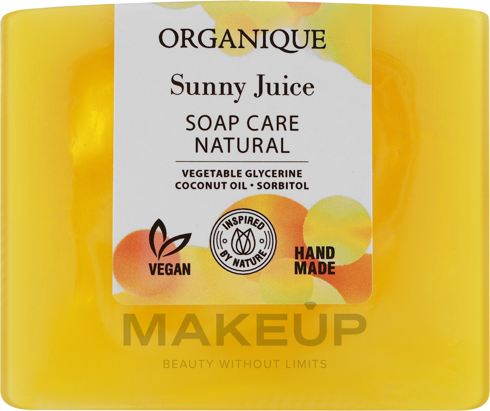 Натуральне живильне мило - Organique Soap Care Natural Sunny Juice — фото 100g