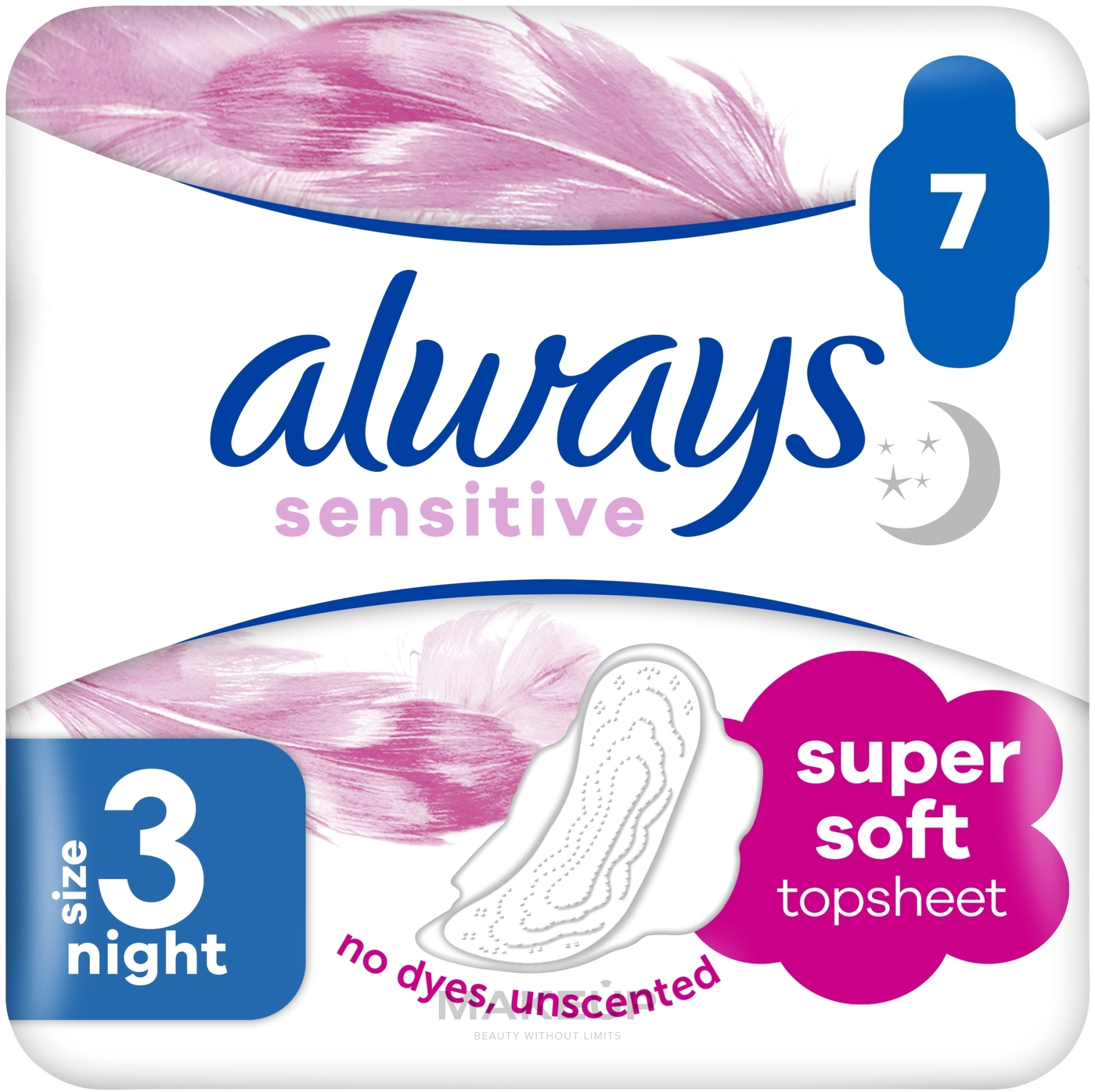 Гігієнічні прокладки, 7 шт. - Always Sensitive Ultra Night — фото 7шт