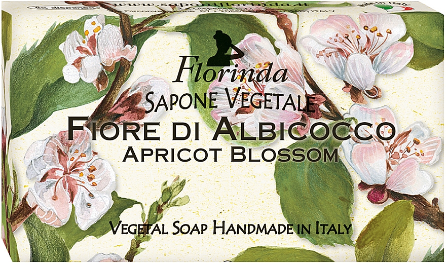 Мило натуральне "Абрикосовий цвіт" - Florinda Sapone Vegetale Apricot Blossom — фото N1