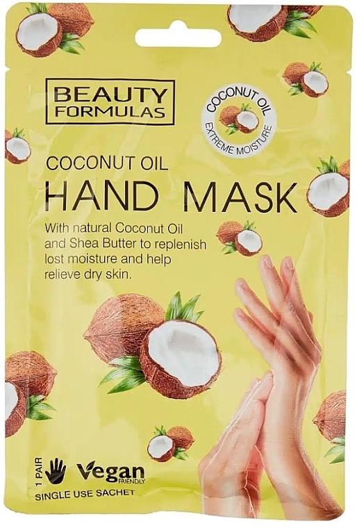 Маска для рук с кокосовым маслом - Beauty Formulas Coconut Oil Hand Mask — фото N1