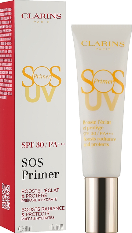 База под макияж, придающая сияние коже SPF 30 - Clarins SOS Primer UV SPF 30 — фото N2
