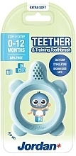 Щітка-прорізувач для зубів, 0-12 міс. - Jordan Teether & Training Toothbrush — фото N1