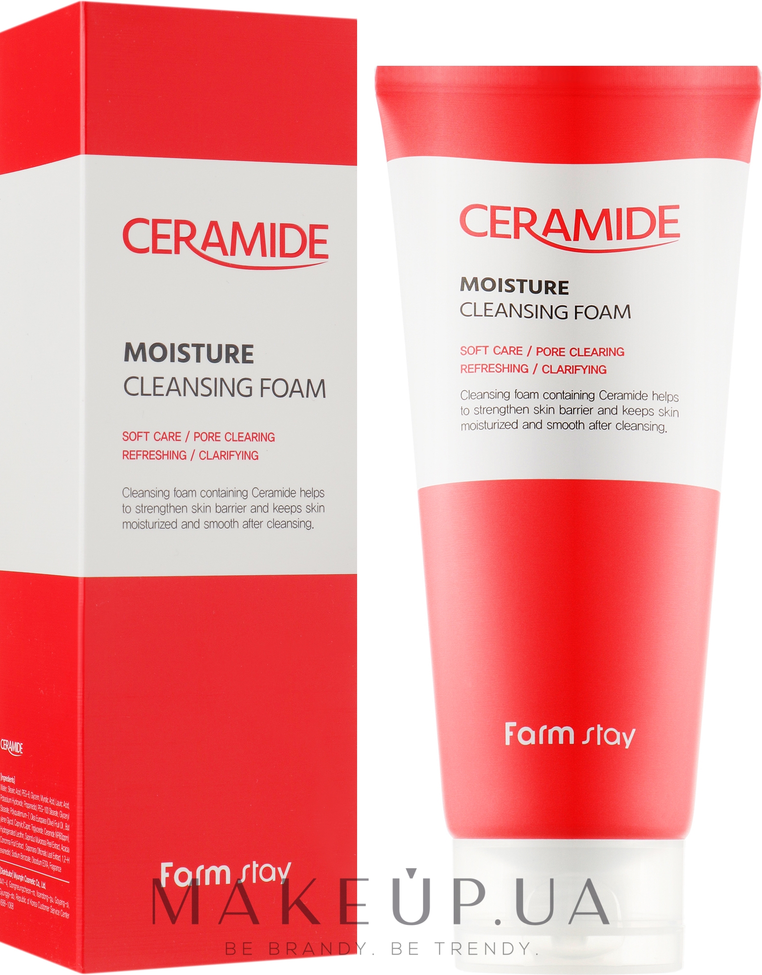 Увлажняющая пенка для умывания с церамидами - FarmStay Ceramide Moisture Cleansing Foam — фото 180ml