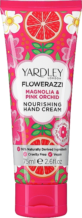 Крем для рук - Yardley Flowerazzi Magnolia & Pink Orchid Nourishing Hand Cream — фото N1