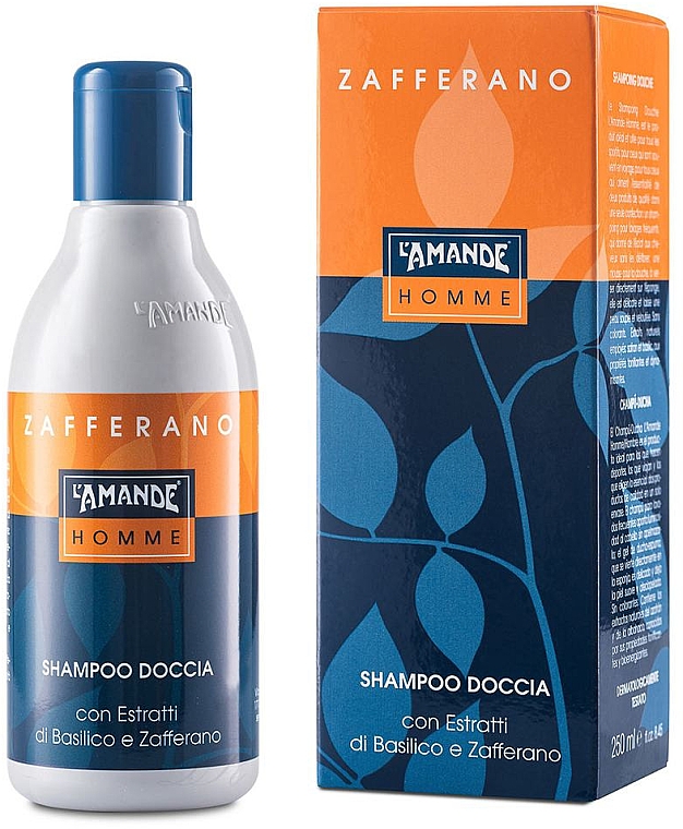Гель-шампунь для душа 2 в 1 - L'Amande Homme Zafferano Shampoo And Shower Gel — фото N1