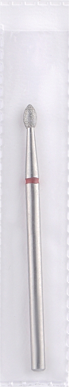 Фреза алмазна, полум'я, мала 1,6 мм L-4,0 мм, червона - Head The Beauty Tools — фото N1