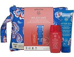 Парфумерія, косметика Набір - Apivita Bee Sun Safe Gift (fluid/50ml + gel/100ml + bag)