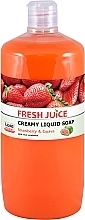 Крем-мыло с увлажняющим рисовым молочком "Клубника и гуава" - Fresh Juice Strawberry&Guava — фото N1