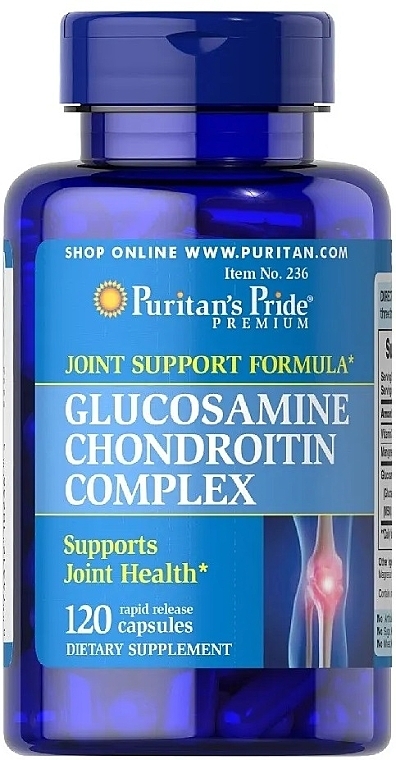 Харчова добавка "Глюкозамін хондроїтин" - Puritan's Pride Glucosamine Chondroitin Complex — фото N2