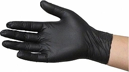 Одноразові рукавички, без напилення, розмір М, чорні - Zarys Easycare Gloves — фото N2