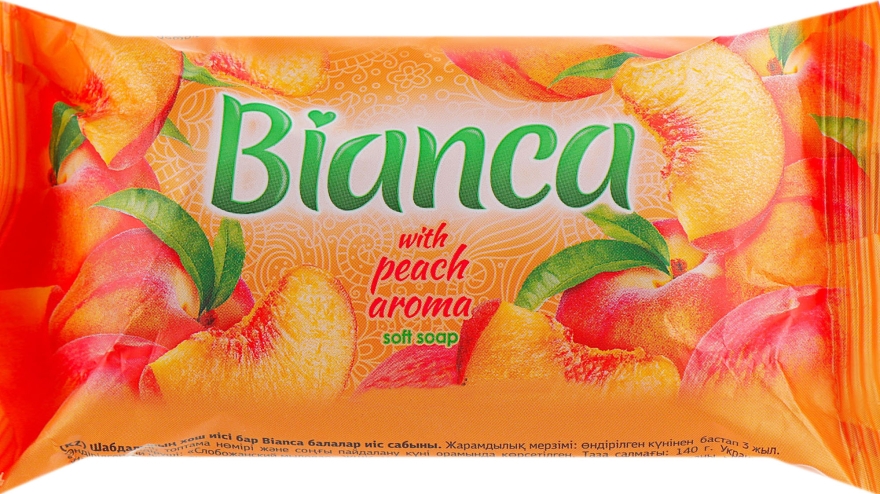 Мило туалетне тверде "Персик" - Bianca Peach Aroma Soft Soap