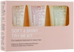 Парфумерія, косметика Набір - Philip Kingsley Jet Soft & Shiny Try Me Kit (cond/20ml + sham/20ml + mask/20ml)