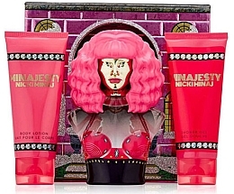 Nicki Minaj Minajesty - Набір (edp/100ml + b/lot/100ml + sh/gel/100ml) — фото N2