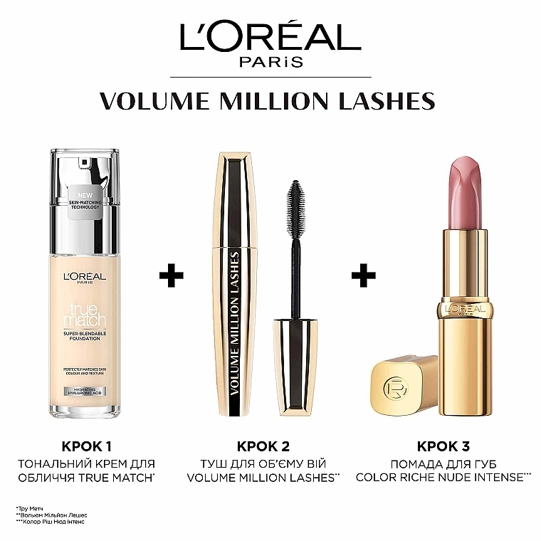 Туш для ресниц для придания сверхъестественного объема - L’Oréal Paris Volume Million Lashes — фото N5