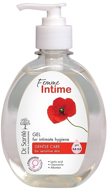 Гель для інтимної гігієни «Ніжний догляд» - Dr.Sante Femme Intime — фото N1