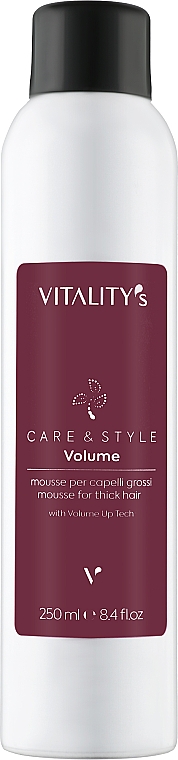 Мусс для придания объема густым волосам - Vitality's C&S Volume Mousse — фото N1