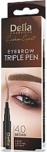 Маркер для бровей - Delia Cosmetics Eyebrow Triple Pen  — фото N2