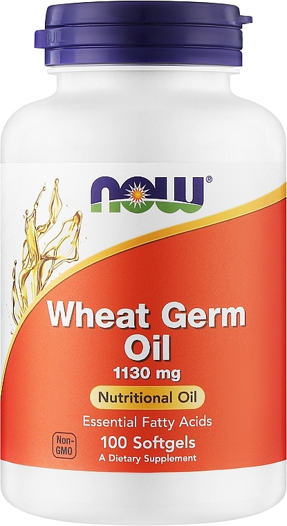 Капсули "Олія зародків пшениці" 1130 мг - Now Foods Wheat Germ Oil 1130mg Softgel — фото N1