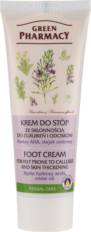 Крем для ног против мозолей и натоптышей - Green Pharmacy Foot cream Cedar Oil — фото N1