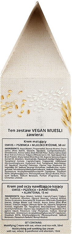 Набор - Bielenda Vegan Muesli (cr/50ml + eye/cr/15ml) — фото N3