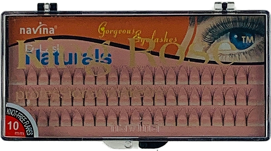 Накладные ресницы в пучках, 10 мм, 60 шт. - King Rose Gorgeos Eyelashes — фото N1