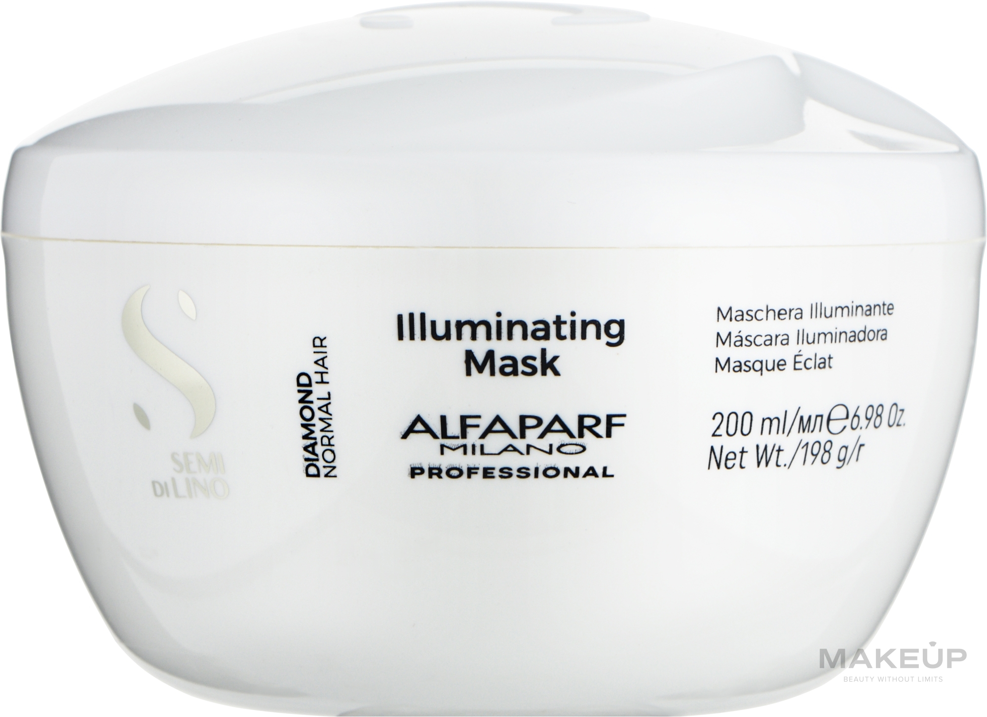 Маска для блеска волос - Alfaparf Milano Semi Di Lino Diamond Illuminating Mask — фото 200ml