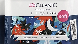 Парфумерія, косметика Прокладки нічні, 8 шт. - Cleanic Soft Night Pads