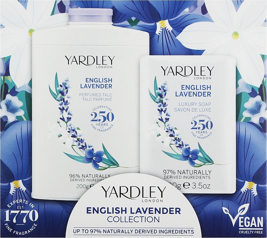 УЦЕНКА Yardley English Lavender - Набор (talc/200g + soap/100g) * — фото N1