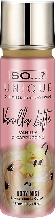 Спрей для тіла - So…? Unique Vanilla Latte Body Mist — фото N1