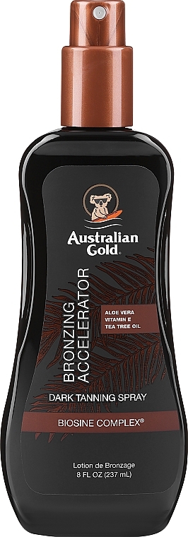 Спрей-гель ускоритель загара с бронзером - Australian Gold Dark Tanning Accelerator Spray Gel With Bronzers — фото N1