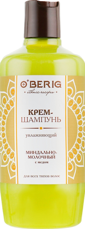 Крем-шампунь "Миндально-молочный" с медом - O'BERIG — фото N2